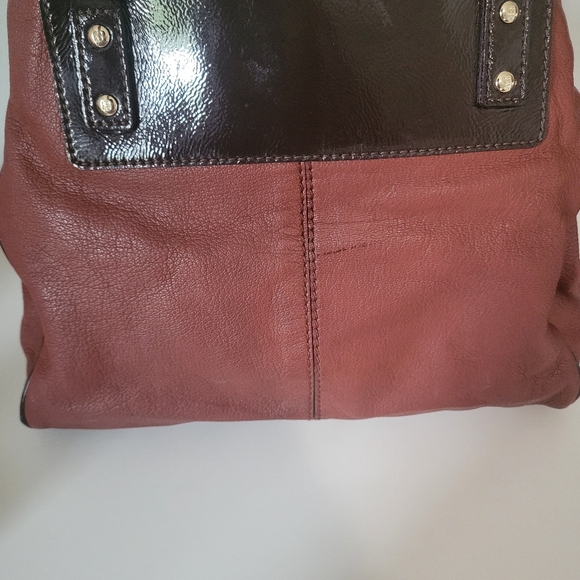 Kate Spade vintage brown leather and patent leather bag - Picture 4 of 11